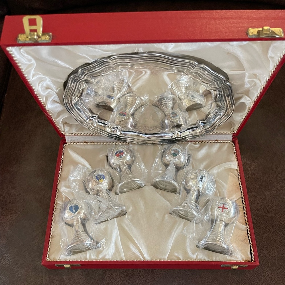 Antique West Germany Silver Mini Goblets Rare Vintage Collectible